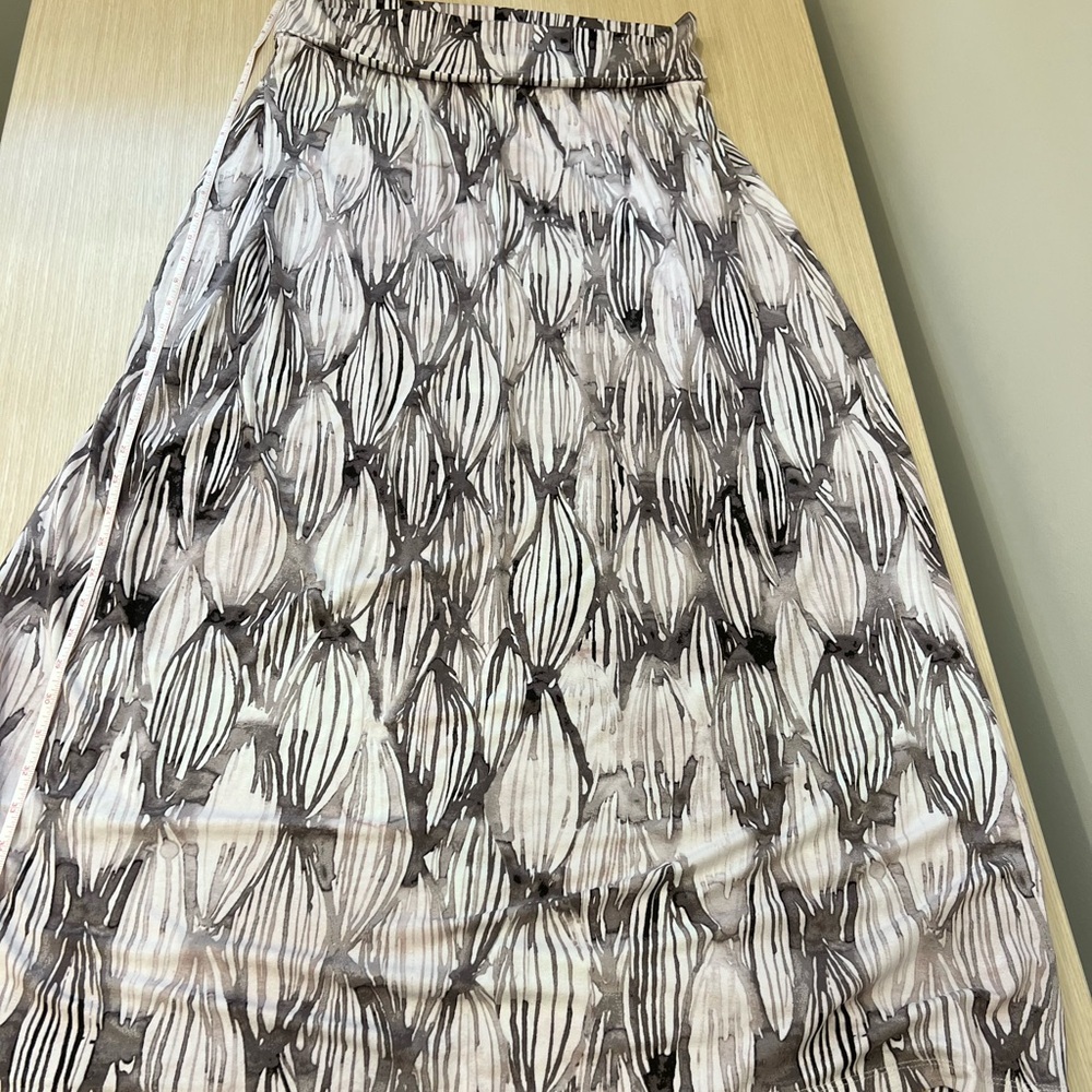 Cynthia Rowley womens fold over waist tie dye abstract maxi skirt XL